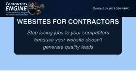 What Contractorsengine.com website looked like in 2018 (6 years ago)