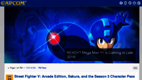 What Capcom-unity.com website looked like in 2018 (6 years ago)