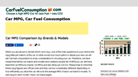 What Carfuelconsumption.com website looked like in 2018 (6 years ago)