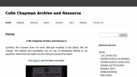 What Colinchapmanmuseum.org.uk website looked like in 2018 (6 years ago)