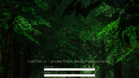 What Cointalk.cc website looked like in 2018 (7 years ago)