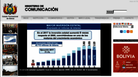 What Comunicacion.gob.bo website looked like in 2018 (6 years ago)