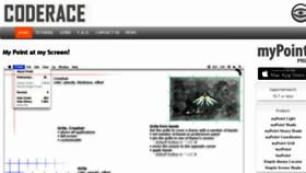 What Coderace.net website looked like in 2018 (6 years ago)