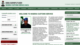 What Customs.gov.ng website looked like in 2018 (6 years ago)