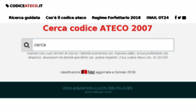 What Codiceateco.it website looked like in 2018 (6 years ago)