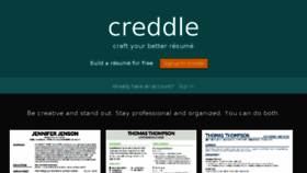 What Creddle.io website looked like in 2018 (6 years ago)