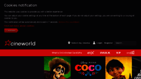 What Cineworld.co.uk website looked like in 2018 (6 years ago)