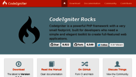 What Codeigniter.com website looked like in 2018 (6 years ago)