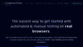 What Crossbrowsertesting.com website looked like in 2018 (6 years ago)