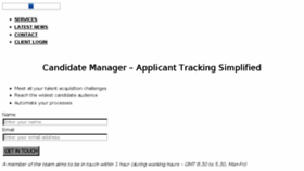 What Candidatemanager.net website looked like in 2018 (6 years ago)