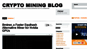 What Cryptomining-blog.com website looked like in 2018 (6 years ago)