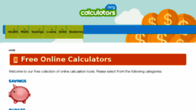What Calculators.org website looked like in 2018 (6 years ago)