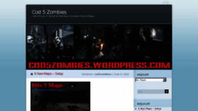 What Cod5zombies.wordpress.com website looked like in 2018 (6 years ago)