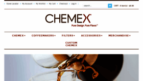 What Chemexcoffeemaker.com website looked like in 2018 (6 years ago)
