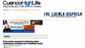 What Cuencahighlife.com website looked like in 2018 (6 years ago)