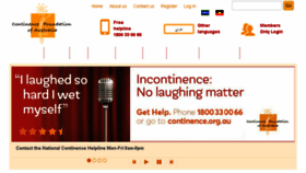 What Continence.org.au website looked like in 2018 (6 years ago)
