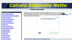 What Calcolostipendionetto.it website looked like in 2018 (6 years ago)
