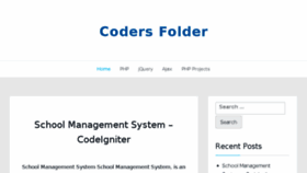 What Codersfolder.com website looked like in 2018 (6 years ago)