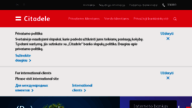 What Citadele.lt website looked like in 2018 (6 years ago)