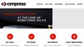 What Cimpress.com website looked like in 2018 (6 years ago)