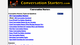 What Conversationstarters.com website looked like in 2018 (6 years ago)