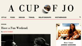 What Cupofjo.com website looked like in 2018 (6 years ago)