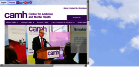 What Camh.ca website looked like in 2018 (6 years ago)
