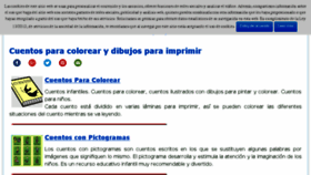 What Cuentosparacolorear.com website looked like in 2018 (6 years ago)