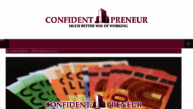 What Confidentpreneur.com website looked like in 2018 (6 years ago)