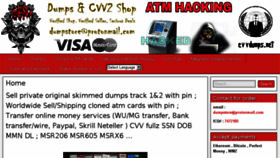 What Cvvdumps.net website looked like in 2018 (6 years ago)