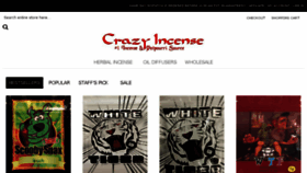 What Crazyincense.com website looked like in 2018 (6 years ago)