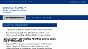 What Cleatis.fr website looked like in 2018 (6 years ago)
