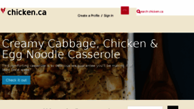 What Chicken.ca website looked like in 2018 (6 years ago)