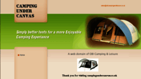 What Campingundercanvas.co.uk website looked like in 2018 (6 years ago)