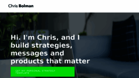 What Chrisbolman.com website looked like in 2018 (6 years ago)