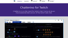 What Chatterino.com website looked like in 2018 (6 years ago)