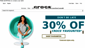 What Crocsaustralia.com.au website looked like in 2018 (6 years ago)