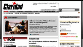 What Claridadpuertorico.com website looked like in 2018 (6 years ago)