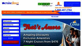 What Cruisedirect.com website looked like in 2018 (6 years ago)