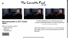 What Corvettefund.com website looked like in 2018 (6 years ago)