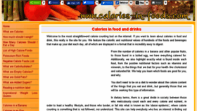 What Calories-in-foods.com website looked like in 2018 (6 years ago)