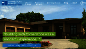 What Cornerstonehomesia.com website looked like in 2018 (6 years ago)