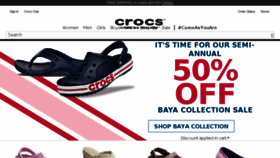 What Crocs.com website looked like in 2018 (6 years ago)