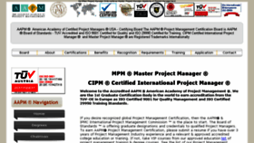 What Certifiedprojectmanager.us website looked like in 2018 (6 years ago)