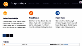 What Cryptoninja.co website looked like in 2018 (6 years ago)