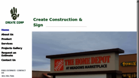 What Createconstructionandsigns.com website looked like in 2018 (6 years ago)