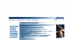 What Cleanox.de website looked like in 2018 (6 years ago)