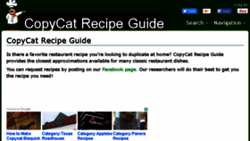 What Copycatrecipeguide.com website looked like in 2018 (6 years ago)