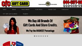 What Cfcgiftcard.com website looked like in 2018 (6 years ago)