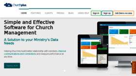 What Churchplus.co website looked like in 2018 (6 years ago)